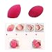 DE'LANCI Professional Oval Cosmetic Cream Powder Blush Makeup Brush+ Cosmestic Sponge Blender Flawless Puff+Silicone MakeUp Washing Brush Scrubber Board Cosmetic Clean Tool-3 in 1 Travel Makeup Tool Set