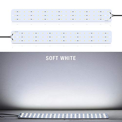 TYCKA 2 pcs Kit de Bandes Lumineuses LED 35cm avec Adaptateur Secteur 12V3A, pour 40 x 40 x 40 cm Tente de Studio Photo , Perles 63pcs,1300lm, 5500K, Prise UE