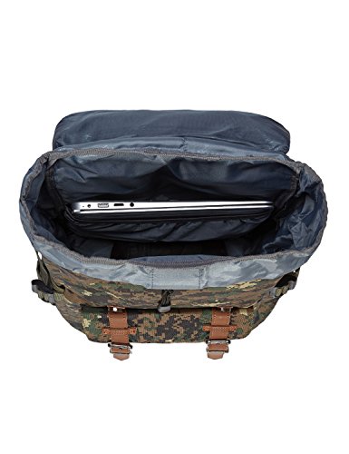 Rucksack Damen Daypack Herren Schulrucksack KAUKKO 17 Zoll Laptop Backpack für 15″ Notebook Lässiger Daypacks Schultaschen of 2 Side Pockets für Wandern Reisen Camping (Green Camouflage) - 6