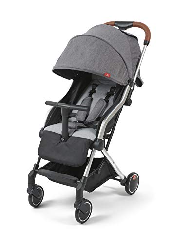 Babylo Explorer Plus Lightweight, Compact and One Hand Fold Travel Stroller, Suitable from Birth to 15 kg - Charcoal Grey