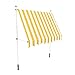 Produktbild paramondo Klemmmarkise, Balkonmarkise JAM, 2,5 x 1,5 m, Gestell weiß, Stoff Block, gelb-weiß