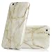 Produktbild ToneSun iPhone 6 Plus/iPhone 6S Plus Marmor Hülle,Marble Handyhülle Muster Granit Case Silikon Case Weich TPU Huelle mit IMD Technologie in Gelb-weiß