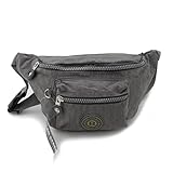 Bag Street Gürtel Tasche Hüfttasche Bauchtasche Nylon präsentiert von ZMOKA® in versch. Farben ... (Grau)
