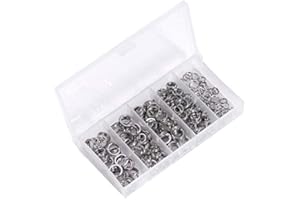 VGEBY1 Fishing Split Rings,200Pcs 5 Sizes Anelli di Pesca Split Heavy Duty Stainless Steel Pesca Split Anelli Doppio Lures Solidi Connettori Fishing Tackle per Esche da Pesca