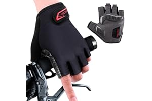 boildeg Guantes de Ciclismo de Bicicleta Guantes de Bicicleta de Carretera de Medio-Dedo para Hombres Mujeres Acolchado Antideslizante Transpirable