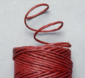 Preisvergleich Produktbild Papierkordel mit Draht, 5 Meter, bordeaux