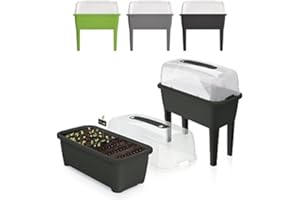 rg-vertrieb Hochbeet Anzuchttopf Blumentopf Frühbeet Gewächshaus Blumenkasten 3 Farben (Grün)