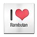 Produktbild I love Rambutan Glas Untersetzer 2575