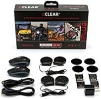 Uclear HBC 100 PLUS - Sistema di intercomunicazione per motociclisti, per casco, Bluetooth, nero