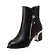 Produktbild Damen Stiefel,Sunday 2018 Frauen Mode Stiefeletten Schuhe mit Hohen Absätzen Herbst Winterstiefel Warm Keilabsatz Reißverschluss Stiefel Elegant Party Schuhe Schwarz Wein