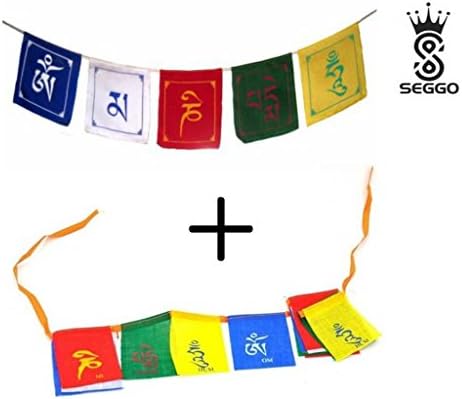 SEGGO Combo Tibetian Buddhist Prayer Flags For Motorbike, Car & Home