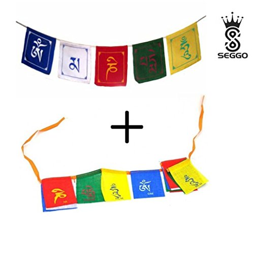 SEGGO Combo Tibetian Buddhist Prayer Flags For Motorbike, Car & Home