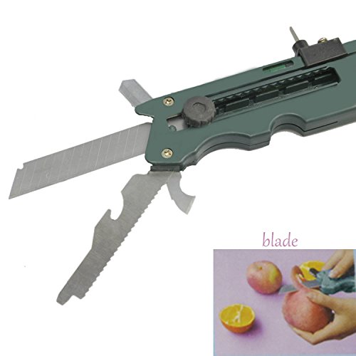 Multifunktion-Carbon-Glasschneider Faltreifen Gemüsemesser Bierflasche kann Opener Mini Portable Säge Scissor Sharpener Maßband Outdoor Survival Camping Werkzeug - 3