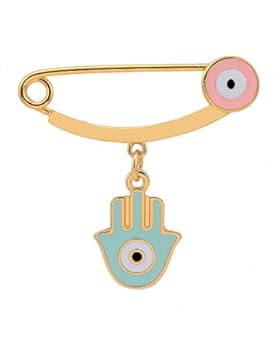 Emaille Pin Broschen für girl-cheerslife 2017New 18K vergoldet Hamsa Charme für Glück