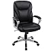 Produktbild SONGMICS ergonomischer Bürostuhl, Chefsessel, 360° Drehstuhl mit Kippmechanik, Belastbarkeit 120 kg, PU, schwarz, OBG34BK