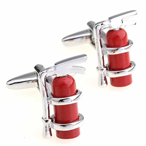 Price comparison product image korpikus® ' Fire Extinguisher ' Theme Stainless Steel Cufflinks In Free Designer Gift Bag