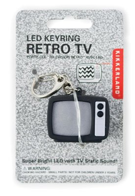 Preisvergleich Produktbild Schlüsselanhänger RETRO TV mit Licht und Sound