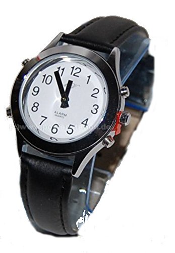 sprechende analoge Damen Armbanduhr Blindenuhr Leder-Armband Komplettdatum 32mm DSL sprechende analoge Damen Armbanduhr Blindenuhr Leder-Armband Komplettdatum 32mm DSL