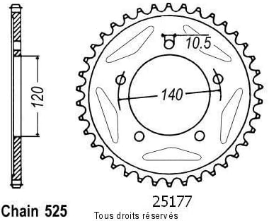 STEEL FRONT SPROCKET SUZUKI GSX-R 750 2006-2010 (45 Teeth)