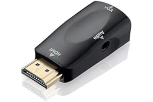 DRAGONTRADING HDMI-Stecker auf VGA-Buchse / Video-Konverter, vergoldet, mit 3,5 mm Audiokabel für PC, TV, Laptops und andere HDMI-Geräte
