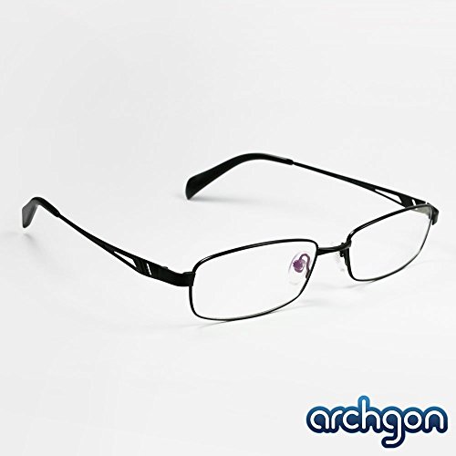 Archgon GL-B191-K Computer Eyewear Anti Blue-Light Glasses UV Protection Full Rim with Crystal Lens-Titan - 4