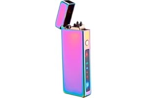 dachance Custom Personalized Cool Lighter Electric Gift Windproof USB Rechargeable Dual Arc for Camping Valentine's Day Gift (Magic)