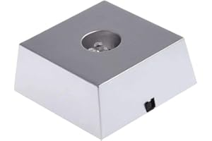 Esoes LED Light Base for Crystal, Colorful LED Light Dispaly Base, for Crystal Jewelry Display Base Battery Operated Home Office Decoration