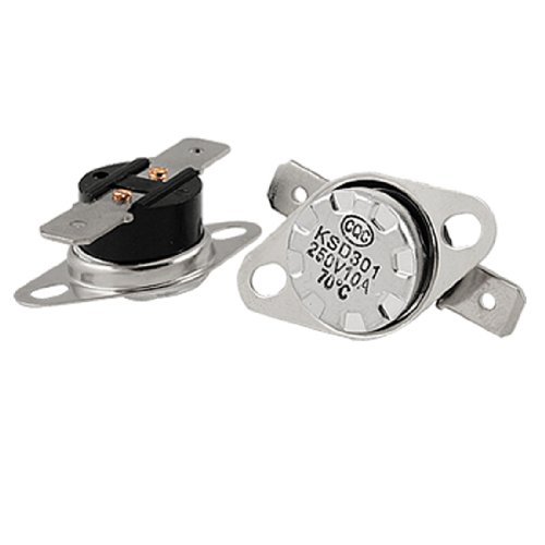 Preisvergleich Produktbild DealMux 5 x KSD301 250V 10A 70C Temperaturregelung Schalter Thermostat NC