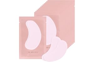 Lunamoon Cerotti per Estensioni Ciglia Eyelash Pads Occhio Patch Extension Ciglia Pads Occhi da Ciglia Finte Eye Gel Patches for Eyelash Extension 50 Paio (PINK COLOR)