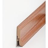 altura: 60 mm - Ancho: 20 mm 75 metros «Südbrock» Rodapié / zócalo «München» (MDF revestido / 722.619) - nogal