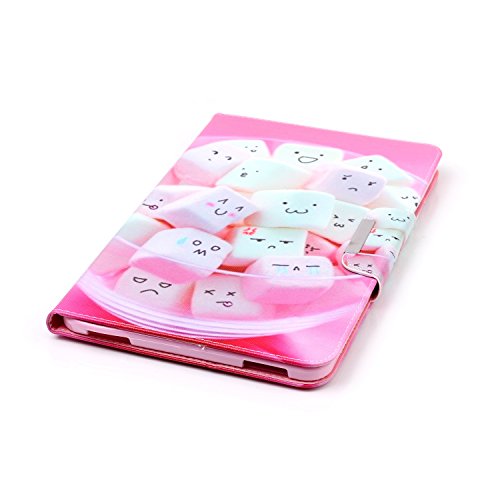 für Samsung Galaxy Tab A 10.1 Hülle Leder Emoji Zuckerwatte Muster,SKYXD [Auto Schlaf/Wach Funktion] PU Folio Klappbar Schutzhülle [Standfunktion/Brieftasche Kartenfach/Magnet] Klapphülle mit [Katze Handyanhänger + Eingabestift] 3 in 1 Zubehör Handy Tasche Etui for Samsung Galaxy Tab A 10.1 Zoll T580N T585N Bookstyle Flip Case Leather Cover With [Stylus and Dust Plug] - 6