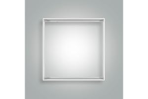 ‎LED UNIVERSUM Aluminium Aufbaurahmen 62,5x62,5cm weiß extra hoch für Aufbau-Montage eines Back-Light LED Panel 62x62cm Rasterleuchte Einlegeleuchte Deckenleuchte L625xB625xH68mm