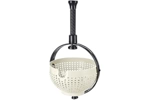 VINGARDIUM LEVIOSA Easy-to-Use Salad Spinner shakers Large Capacity Non-Scratch Colander Dryer Spina Collapsible Handle Home 360 Rotary Drain Rack Kitchen Cleaning Basket Washer Fruit Vegetable Lettuce Cleaner (Cream)