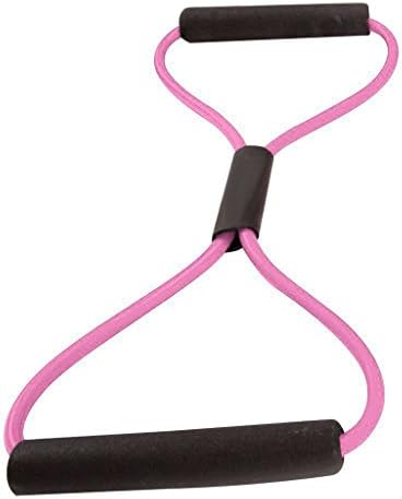 Heemepink Training Resistance Bands Rope Tube Workout Exercise for Yoga 8 Type Fashion Body Fitness Toner Resistance Exercise Band-Pink