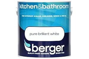 KOMIRO Berger Paint for Kitchen & Bathroom 2.5 litres MATT Brilliant White