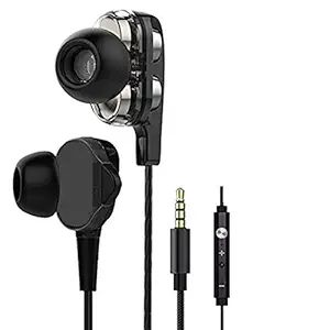 In- Earphones Headphones for Redmi Note 9S / Note9 S Sports Bluetooth Wireless Earphone with Deep Bass and Neckband Hands-Free Calling inbuilt Mic Headphones with Long Battery Life and Flexible Headset (R30, BLACK)