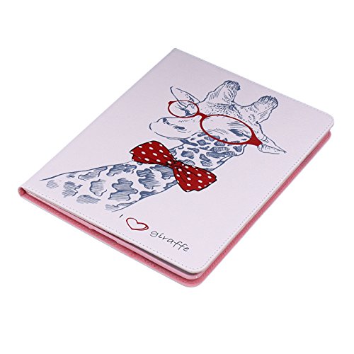 iPad 2 iPad 3 iPad 4 Hülle, Deenor Bunt Painting und Stilvoll Brieftasche Tasche PU Leder Flip Protective Stand Tasche Schutzhülle Hülle für Apple iPad 2 iPad 3 iPad 4 Generation.[Giraffe] - 4