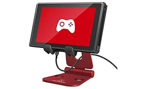 Lamicall Support Tablette, Support Tablette R&eacute;glable : Support Dock pour Switch, 2018 Pad Mini 2 3 4, Pad Pro, Pad Air, Air 2, Phone, Samsung Tab, d'autres Smartphones - Rouge
