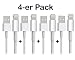 Produktbild OKCS Ladekabel - 4er Pack - Datenkabel Schnell und Sicher kompatibel für iPhone XS, XR, XR Max, X, 8, 8 Plus, 7, 7 Plus, iPad 4, Pro, Mini, 2 etc. in 0,2 m - Weiß