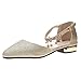 Produktbild Klassische Funkelnde Herbst Halbschuh für Frauen/Dorical Damen Mädchen Mode Spitze Schuhe Flache Ferse Pearl Prinzessin Schuhe,Casual Schuhe Segelschuhe Outdoor Urlaub Pumps 35-40 EU(Gold,39 EU)