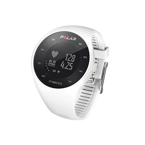 Polar M200 Reloj Running con GPS, Unisex Adulto, Blanco, M-L