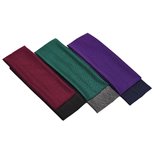 eBoot 6 Stück Yoga Atmungsakti Stirnband Elastisch Baumwolle Haarband für Jugendliche und Erwachsene - 4