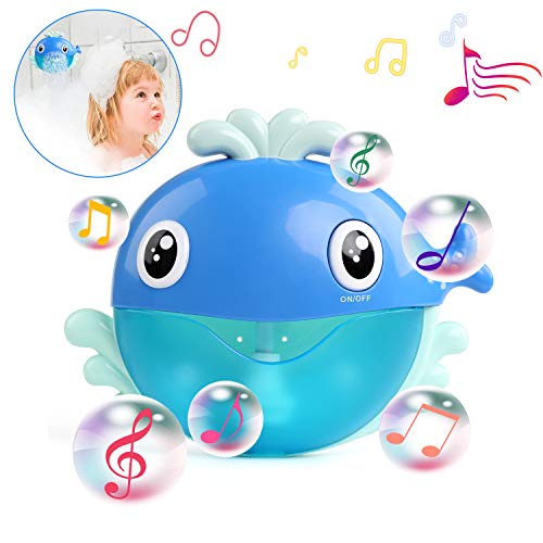 Preisvergleich Produktbild LEADSTAR Badewannenspielzeug, Whale Bubbler Spielzeug Badewanne Blase Badespielzeug Seifenblasenmaschine Wasserspielzeug Automatisch Baby Spielzeug mit Musik ab 18 Monate, Spielzeug für die Badewanne