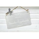 Haustürschild für die Familie in grau