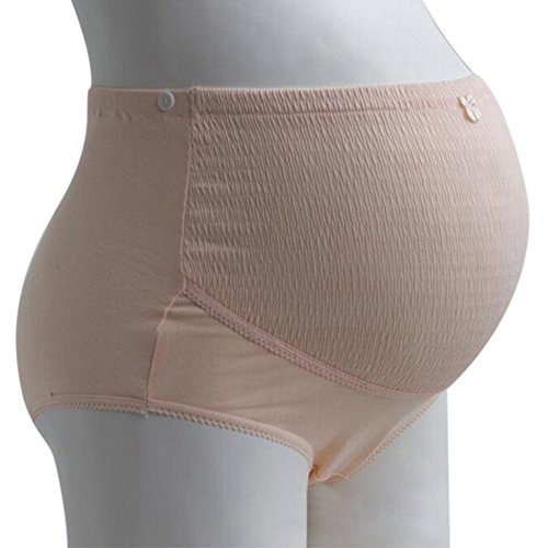 Highdas Pack of 2PCS Soft Cotton Maternity Panty Adjustable Waist Prop Belly Skin/L/10-12
