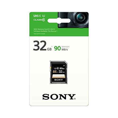 Sony 32GB 90 MB/s UHS-I Class 10 SDHC Memory Card (SF-32UY3/T)