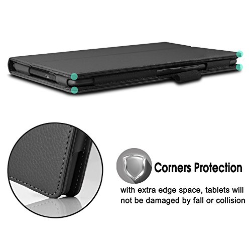 ASUS ZenPad Z8 / ZenPad 3 8.0 Hülle, Infiland Slim Fit Folio PU-lederne dünne Kunstleder Schutzhülle Cover Tasche für ASUS ZenPad Z8 ZT581KL / ZenPad 3 8.0 Z581KL 20,06 cm (7,9 Zoll) Tablet-PC(mit Auto Schlaf / Wach Funktion)(Schwarz) - 6