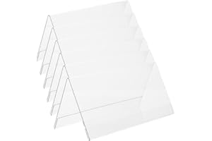 Ciieeo Acrylic Double-Sided Conference Table Card Holder 4.7X2.4 Inch Desk Display Stand for Meeting Room Seating Signs and Office Name Display