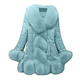 iHENGH Neujahrs Karnevalsaktion Damen Herbst Winter Bequem Mantel Lässig Mode Jacke Frauen Kunstpelz Mantel Elegante warme Spleiß Oberbekleidung Lange Kunstpelz Daunenjacke