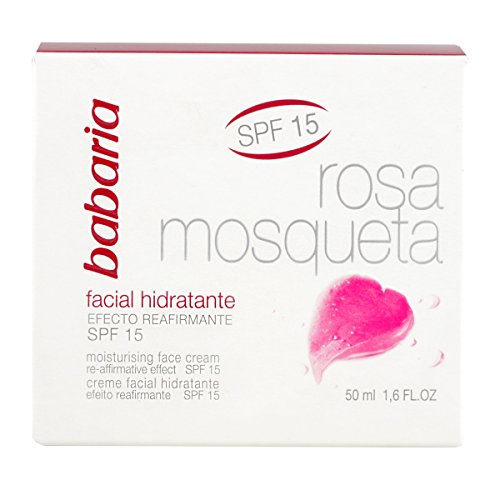 Babaria - Rosa Mosqueta SPF15 - Crema facial hidratante con efecto reafirmante - 50 ml